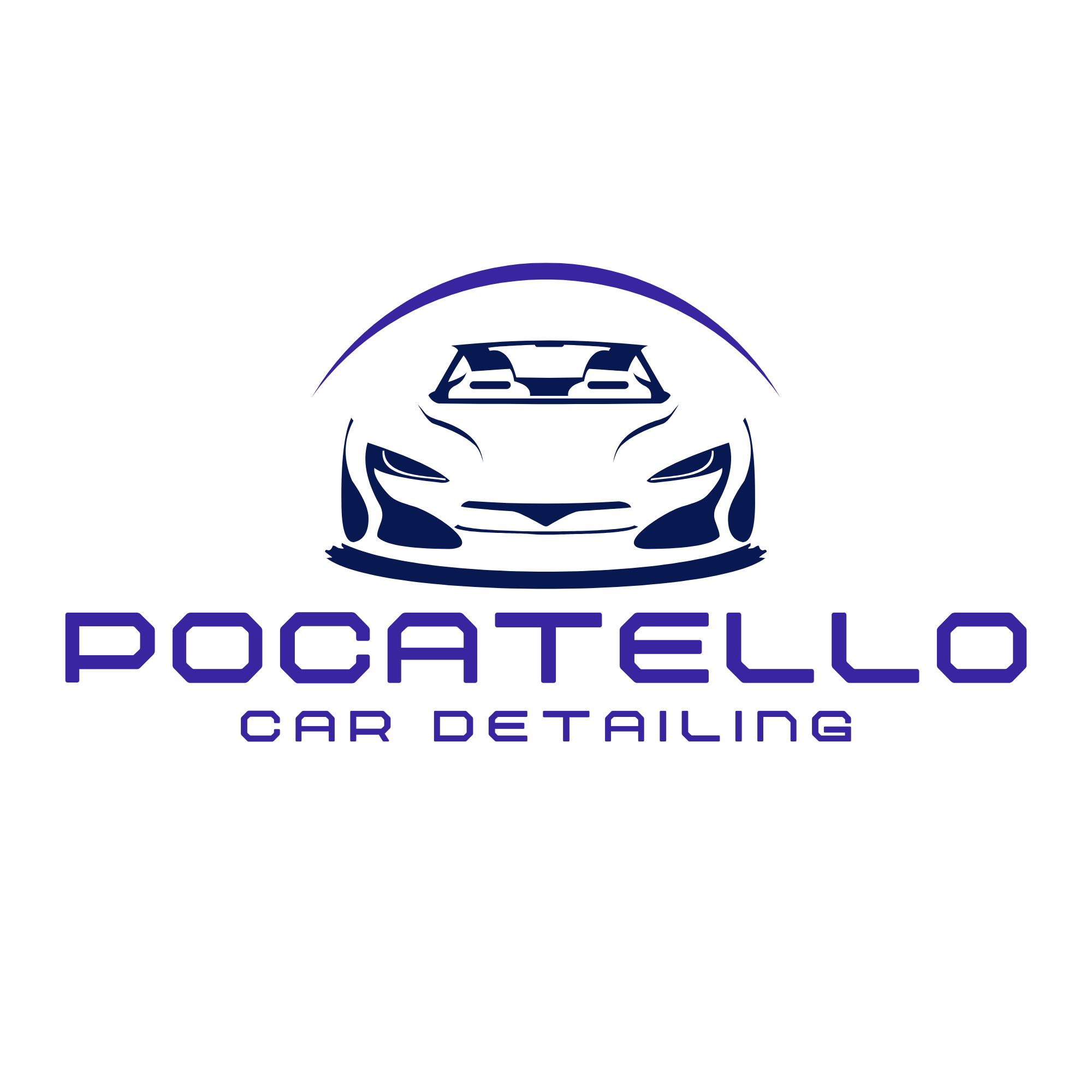 Car Detailing Pocatello monogram logo”