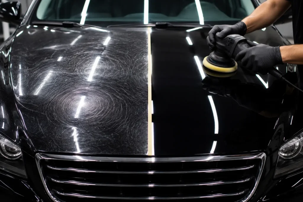 paint correction service in Pocatello removing swirl marks and scratches